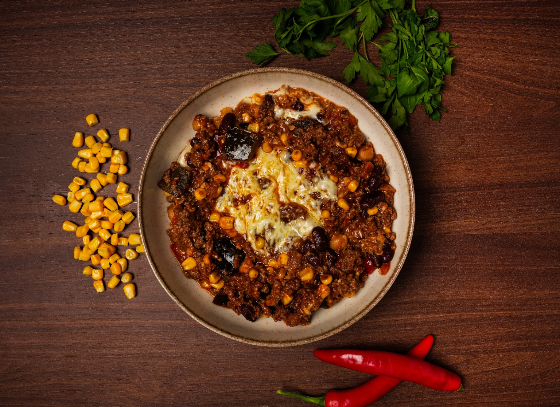 Auberginen-Chili con Carne